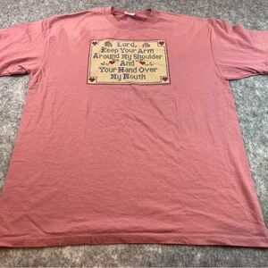 Anvil Pink Short Sleeve Tee with Embroidered Patch